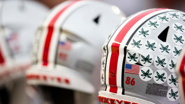 Ohio State Buckeyes football helmets